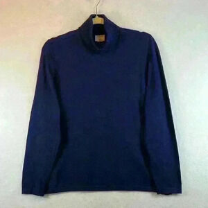 Chico’s Navy Turtleneck Sweater Rayon/Nylon Women’s Size 2 (US L/12).